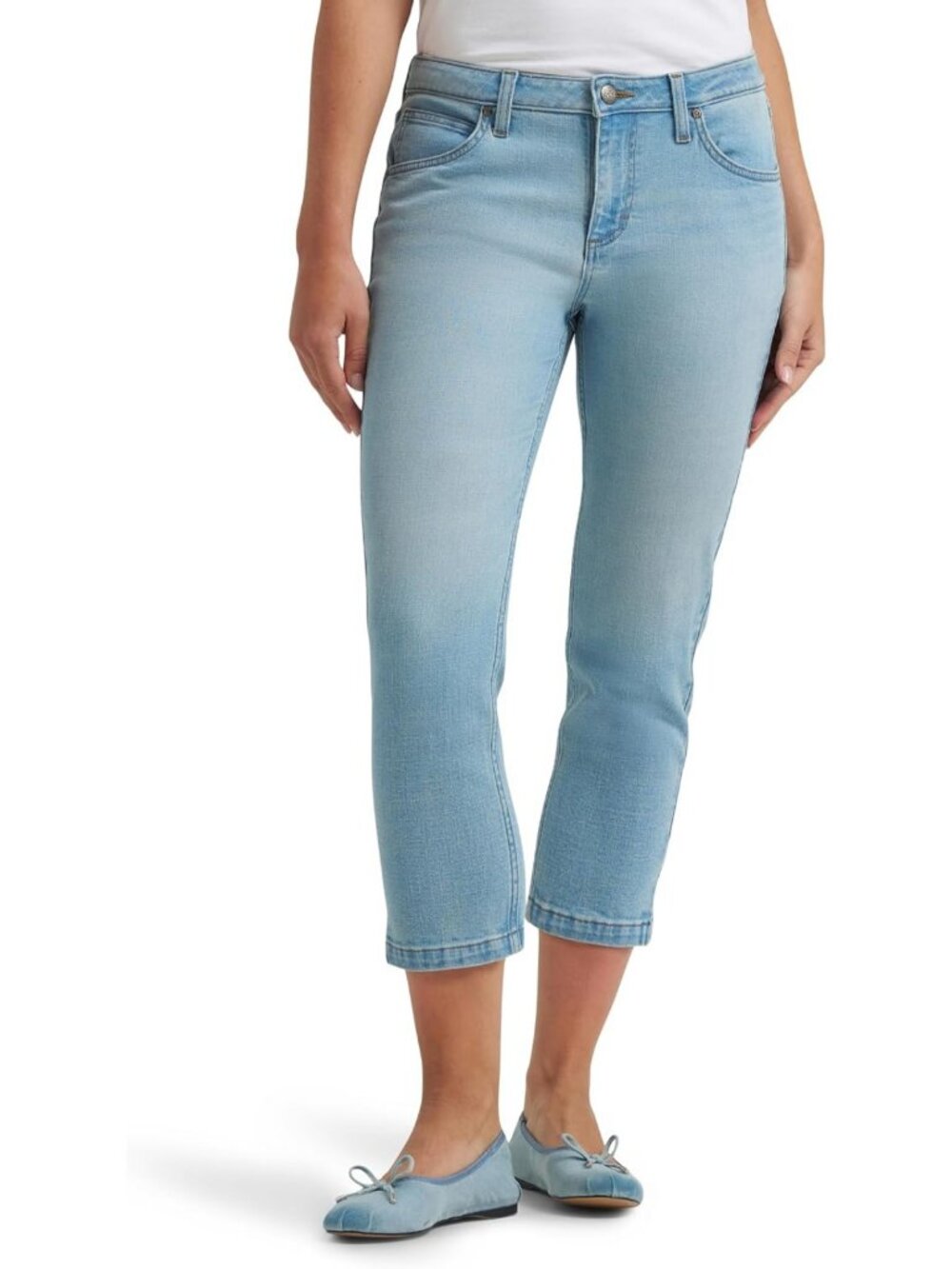 Stylish Women's Straight Leg Capri Jeans - Comfortable Fit, Versatile & Trendy